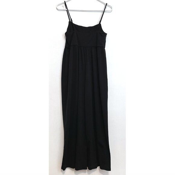 URBAN OUTFITTERS UO Wide Leg Jumpsuit Solid Black Sleeveless Cropped Crop Ankle - Picture 11 of 16